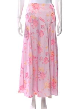 LoveShackFancy Floral Print Maxi Skirt